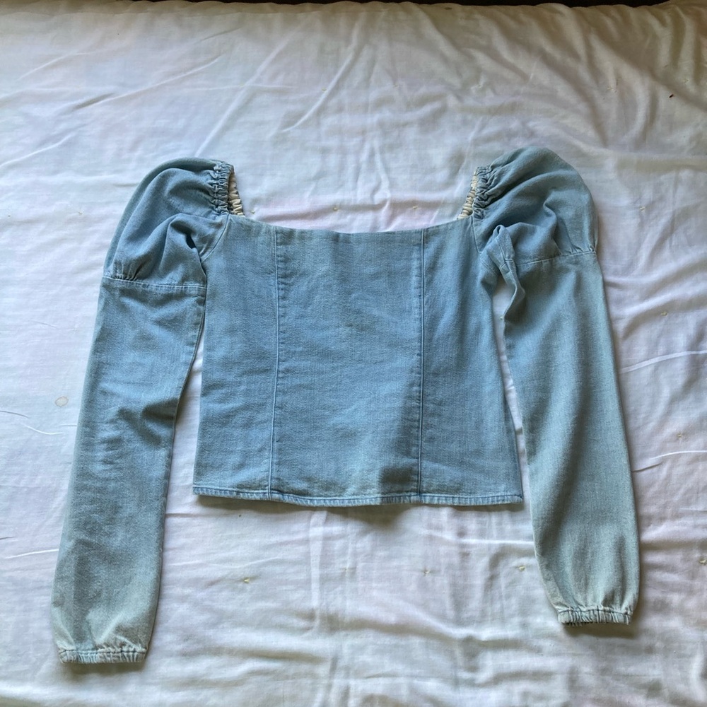 Light Blue Denim Puff Sleeve Top Levi’s Small/XS